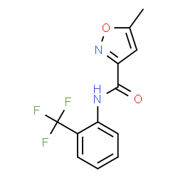 ChemSpider 2D Image | 5-Methyl-N-[2-(trifluoromethyl)phenyl]-1,2-oxazole-3-carboxamide | C12H9F3N2O2