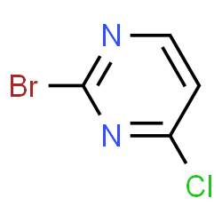 ChemSpider 2D Image | 2-Bromo-4-chloropyrimidine | C4H2BrClN2