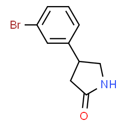 ChemSpider 2D Image | 4-(3-Bromophenyl)-2-pyrrolidinone | C10H10BrNO