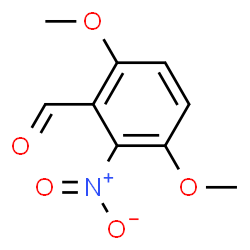 ChemSpider 2D Image | 3,6-Dimethoxy-2-nitrobenzaldehyde | C9H9NO5