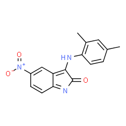 ChemSpider 2D Image | 3-[(2,4-Dimethylphenyl)amino]-5-nitro-2H-indol-2-one | C16H13N3O3