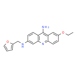 ChemSpider 2D Image | 7-Ethoxy-N~3~-(2-furylmethyl)-3,9-acridinediamine | C20H19N3O2