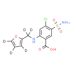 ChemSpider 2D Image | FUROSEMIDE-D5 | C12H6D5ClN2O5S