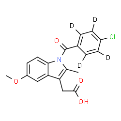 ChemSpider 2D Image | INDOMETHACIN-D4 | C19H12D4ClNO4