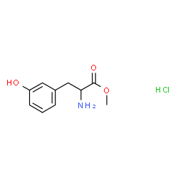 ChemSpider 2D Image | Methyl 3-hydroxyphenylalaninate hydrochloride (1:1) | C10H14ClNO3