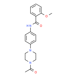 ChemSpider 2D Image | N-[4-(4-Acetyl-1-piperazinyl)phenyl]-2-methoxybenzamide | C20H23N3O3