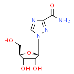 ChemSpider 2D Image | 1-(beta-D-glycero-Pentofuranosyl)-1H-1,2,4-triazole-3-carboxamide | C8H12N4O5