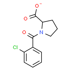 ChemSpider 2D Image | 1-(2-Chlorobenzoyl)-2-pyrrolidinecarboxylate | C12H11ClNO3