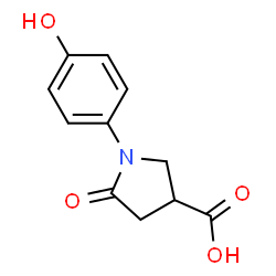 ChemSpider 2D Image | 1-(4-Hydroxyphenyl)-5-oxo-3-pyrrolidinecarboxylic acid | C11H11NO4