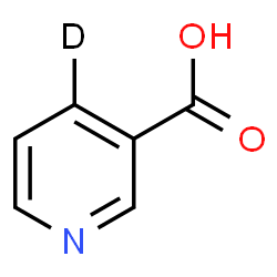 ChemSpider 2D Image | 3-(4-~2~H)Pyridinecarboxylic acid | C6H4DNO2