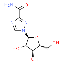 ChemSpider 2D Image | 1-[(2xi)-alpha-D-threo-Pentofuranosyl]-1H-1,2,4-triazole-3-carboxamide | C8H12N4O5