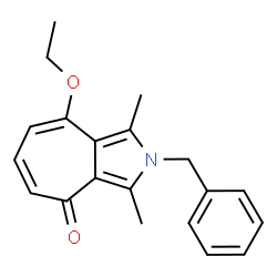 ChemSpider 2D Image | 2-Benzyl-8-ethoxy-1,3-dimethyl-2H-cyclohepta[c]pyrrol-4-one | C20H21NO2