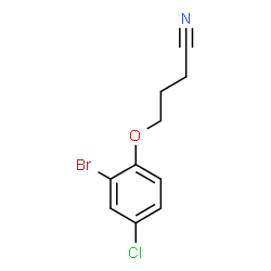 ChemSpider 2D Image | 4-(2-Bromo-4-chlorophenoxy)butanenitrile | C10H9BrClNO
