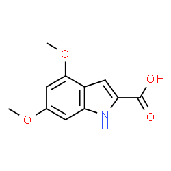 ChemSpider 2D Image | 4,6-Dimethoxy-1H-indole-2-carboxylic acid | C11H11NO4