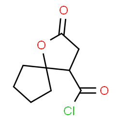 ChemSpider 2D Image | 2-Oxo-1-oxaspiro[4.4]nonane-4-carbonyl chloride | C9H11ClO3