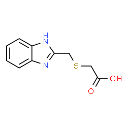 ChemSpider 2D Image | (2-BENZIMIDAZOLYLMETHYLTHIO)-ACETIC ACID | C10H10N2O2S
