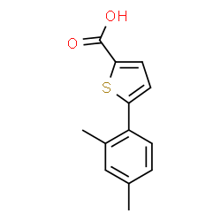 ChemSpider 2D Image | 5-(2,4-Dimethylphenyl)-2-thiophenecarboxylic acid | C13H12O2S