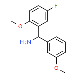 ChemSpider 2D Image | 1-(5-Fluoro-2-methoxyphenyl)-1-(3-methoxyphenyl)methanamine | C15H16FNO2