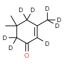 ChemSpider 2D Image | ISOPHORONE (3-METHYL-D3, 2,4,4,6,6-D5) | C9H6D8O