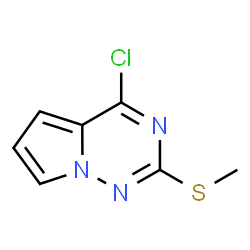 ChemSpider 2D Image | 4-Chloro-2-(methylsulfanyl)pyrrolo[2,1-f][1,2,4]triazine | C7H6ClN3S