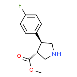 ChemSpider 2D Image | Methyl (3R,4S)-4-(4-fluorophenyl)-3-pyrrolidinecarboxylate | C12H14FNO2