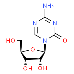 ChemSpider 2D Image | 4-Amino-1-(beta-D-glycero-pentofuranosyl)-1,3,5-triazin-2(1H)-one | C8H12N4O5