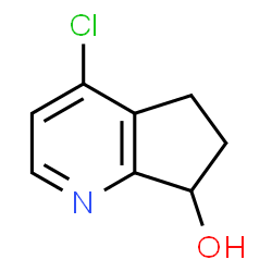 ChemSpider 2D Image | 4-Chloro-6,7-dihydro-5H-cyclopenta[b]pyridin-7-ol | C8H8ClNO