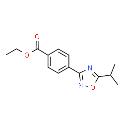 ChemSpider 2D Image | Ethyl 4-(5-isopropyl-1,2,4-oxadiazol-3-yl)benzoate | C14H16N2O3
