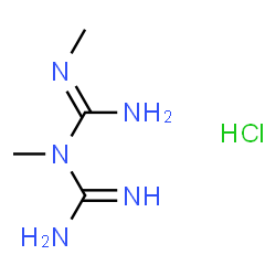 ChemSpider 2D Image | N,N-Dimethylimidodicarbonimidic diamide hydrochloride (1:1) | C4H12ClN5