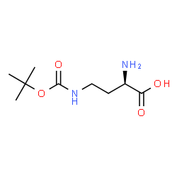 ChemSpider 2D Image | (2R)-2-Amino-4-[[(1,1-dimethylethoxy)carbonyl]amino]butanoic acid | C9H18N2O4