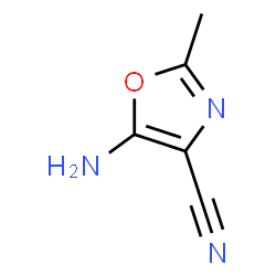 ChemSpider 2D Image | 2-methyl-5-aminooxazole-4-carbonitrile | C5H5N3O