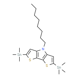 ChemSpider 2D Image | 4-Octyl-2,6-bis(trimethylstannyl)-4H-bisthieno[3,2-b:2',3'-d]pyrrole | C22H37NS2Sn2
