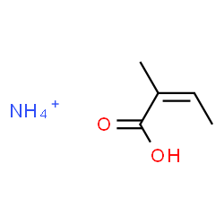 ChemSpider 2D Image | 2-Butenoic acid, 2-methyl-, ammonium salt, (2Z)- (1:1) | C5H12NO2