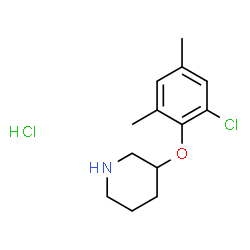 ChemSpider 2D Image | 3-(2-Chloro-4,6-dimethylphenoxy)piperidine hydrochloride | C13H19Cl2NO