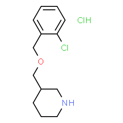 ChemSpider 2D Image | 3-{[(2-Chlorobenzyl)oxy]methyl}piperidine hydrochloride (1:1) | C13H19Cl2NO