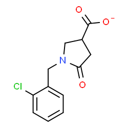 ChemSpider 2D Image | 1-(2-Chlorobenzyl)-5-oxo-3-pyrrolidinecarboxylate | C12H11ClNO3