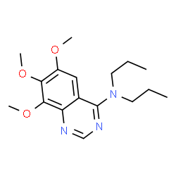 ChemSpider 2D Image | 6,7,8-Trimethoxy-N,N-dipropyl-4-quinazolinamine | C17H25N3O3