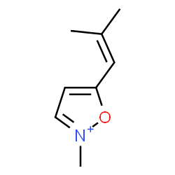 ChemSpider 2D Image | 2-Methyl-5-(2-methyl-1-propen-1-yl)-1,2-oxazol-2-ium | C8H12NO