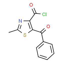 ChemSpider 2D Image | 5-Benzoyl-2-methyl-1,3-thiazole-4-carbonyl chloride | C12H8ClNO2S