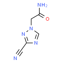 ChemSpider 2D Image | 2-(3-Cyano-1H-1,2,4-triazol-1-yl)acetamide | C5H5N5O