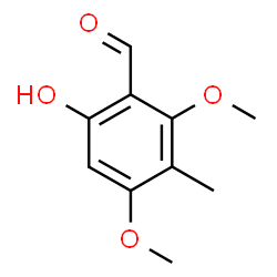 ChemSpider 2D Image | 6-Hydroxy-2,4-dimethoxy-3-methylbenzaldehyde | C10H12O4