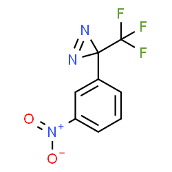 ChemSpider 2D Image | 3-(3-Nitrophenyl)-3-(trifluoromethyl)-3H-diazirene | C8H4F3N3O2