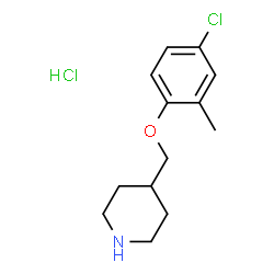 ChemSpider 2D Image | 4-[(4-Chloro-2-methylphenoxy)methyl]piperidine hydrochloride (1:1) | C13H19Cl2NO