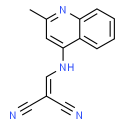ChemSpider 2D Image | {[(2-Methyl-4-quinolinyl)amino]methylene}malononitrile | C14H10N4