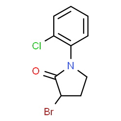 ChemSpider 2D Image | 3-Bromo-1-(2-chlorophenyl)-2-pyrrolidinone | C10H9BrClNO