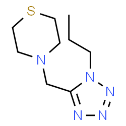 ChemSpider 2D Image | 4-[(1-Propyl-1H-tetrazol-5-yl)methyl]thiomorpholine | C9H17N5S