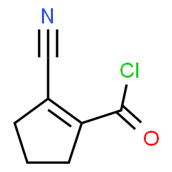 ChemSpider 2D Image | 2-Cyano-1-cyclopentene-1-carbonyl chloride | C7H6ClNO