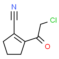 ChemSpider 2D Image | 2-(Chloroacetyl)-1-cyclopentene-1-carbonitrile | C8H8ClNO
