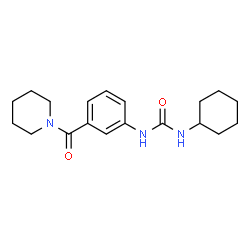 ChemSpider 2D Image | 1-Cyclohexyl-3-[3-(1-piperidinylcarbonyl)phenyl]urea | C19H27N3O2