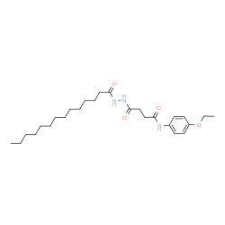 ChemSpider 2D Image | N-(4-Ethoxyphenyl)-4-oxo-4-(2-tetradecanoylhydrazino)butanamide | C26H43N3O4